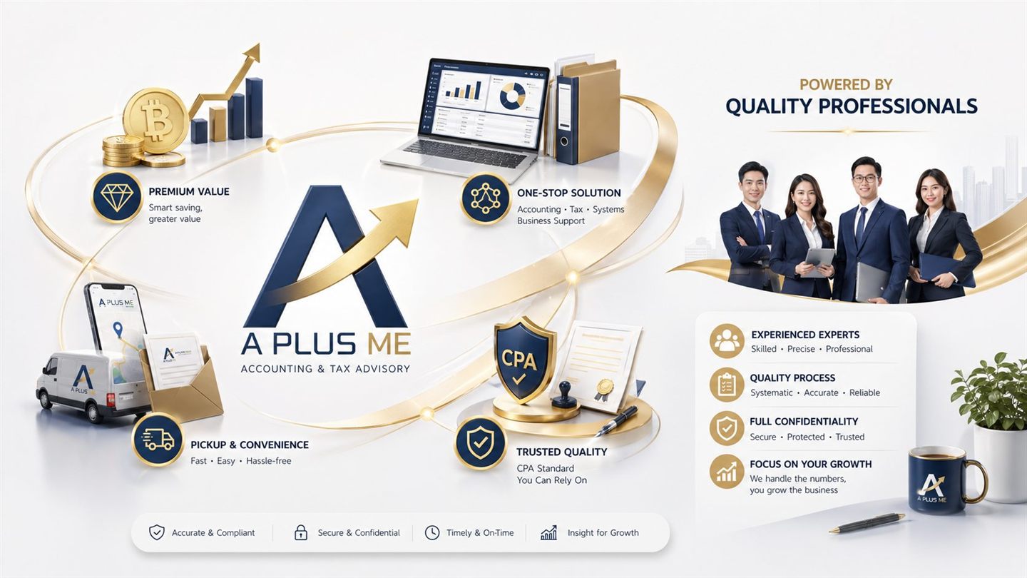 ภาพ A Plus Me Accounting and Tax Advisory พร้อมทีมผู้เชี่ยวชาญและกระบวนการดูแลธุรกิจ